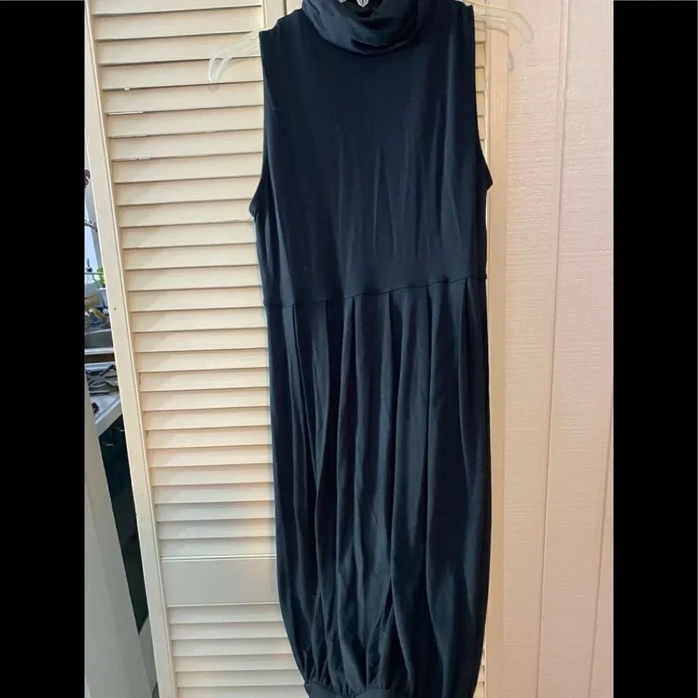three dots black tunic sleeveless dress